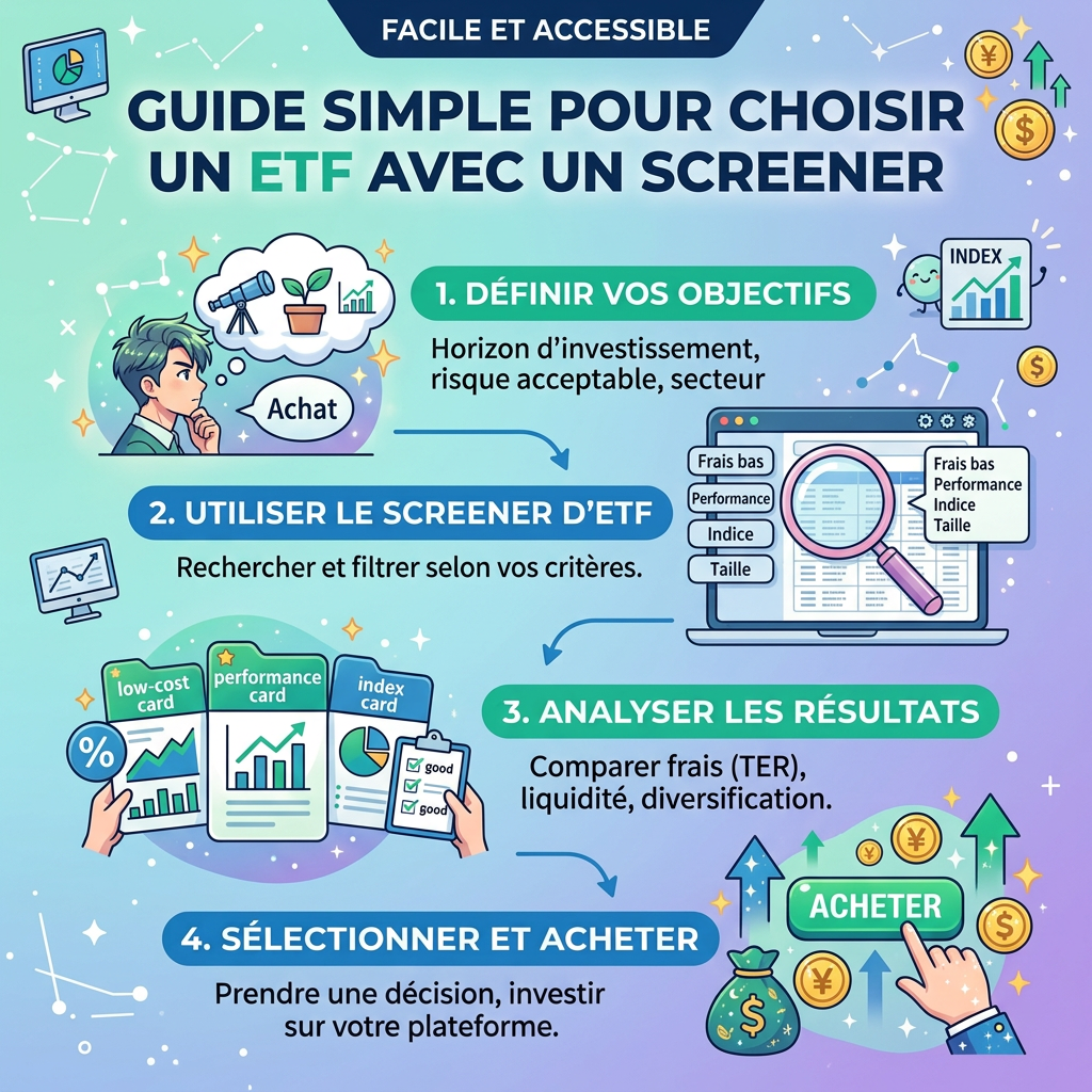 Guide en quatre étapes pour choisir un ETF avec un screener