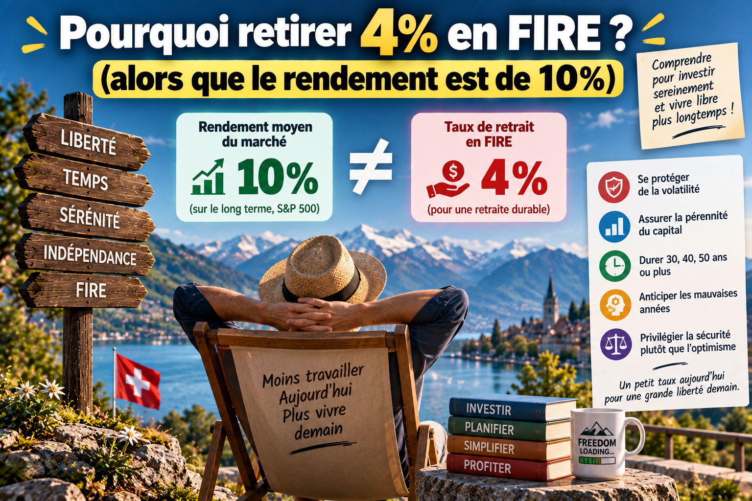 Pourquoi retirer 4% en FIRE? (alors que le rendement est de 10%)